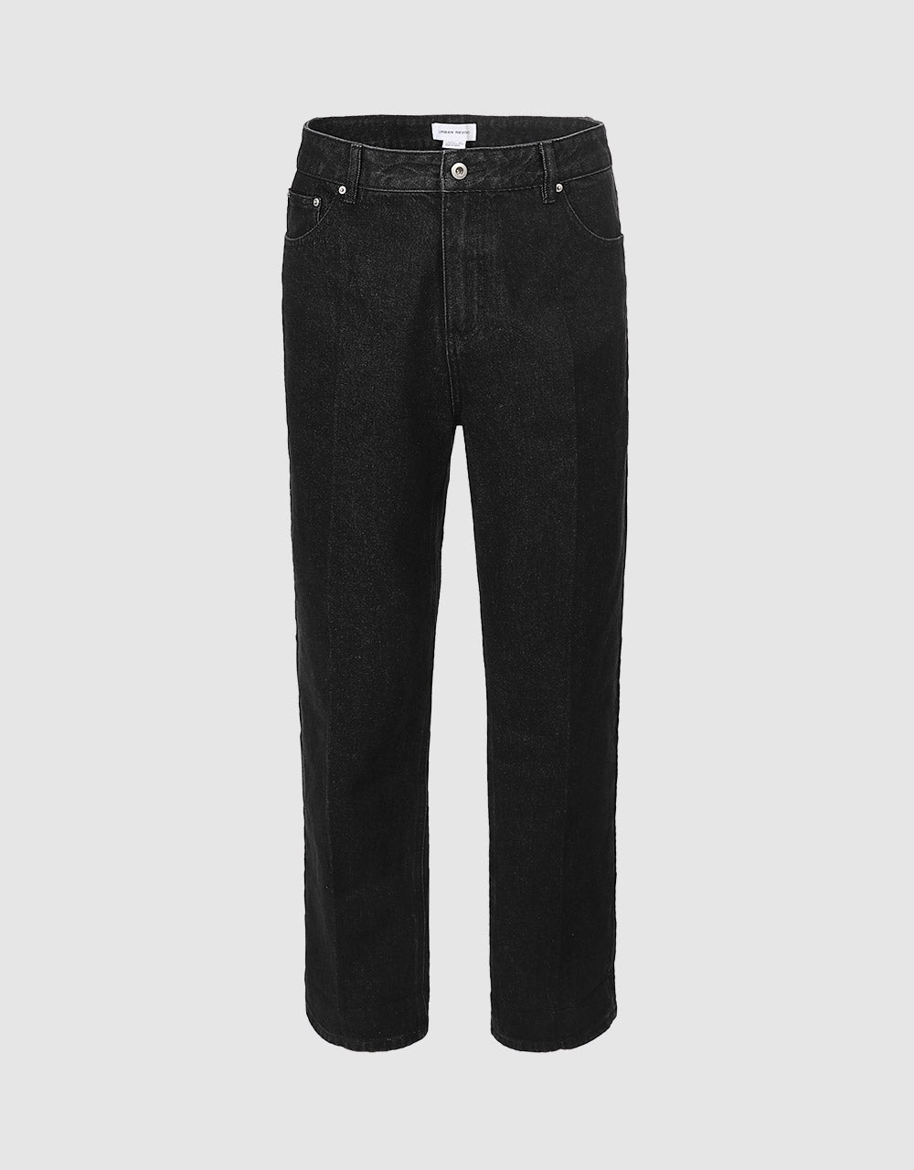 Roll Up Hem Straight Jeans