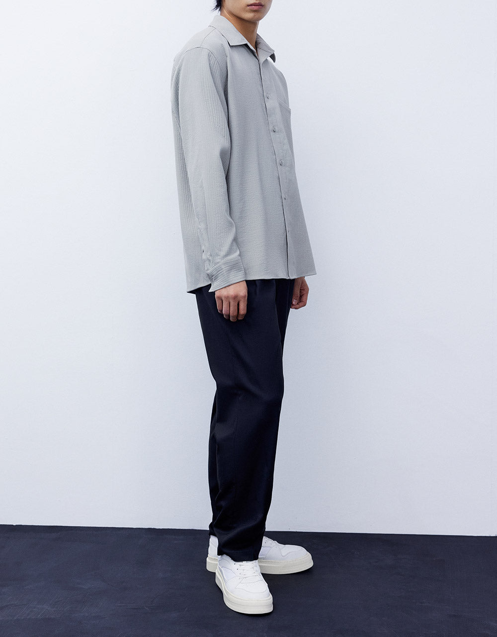 Pleated Straight Pants