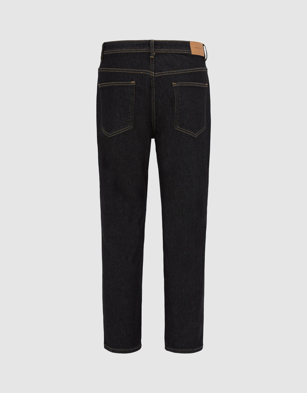 Contrast Stitch Straight Jeans