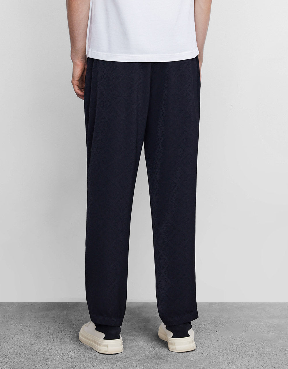 Jacquard Elastic Waist Pants