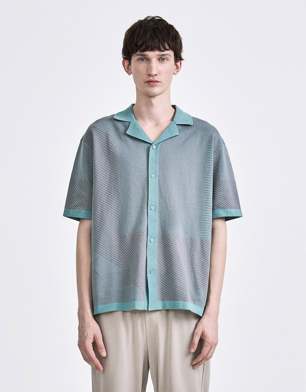 Printed Knit Cardigan