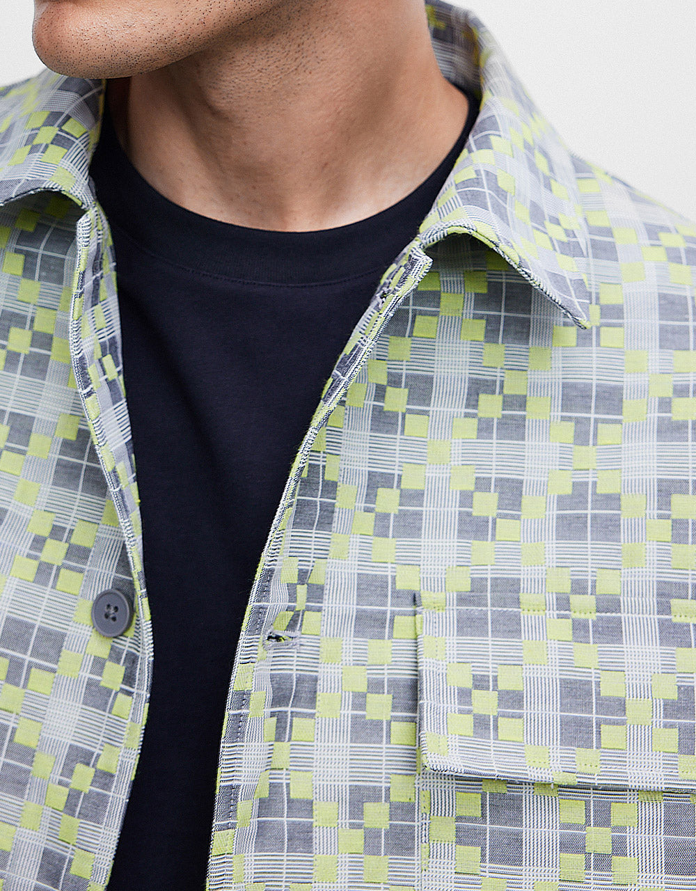 Plaid Buttoned Jacket