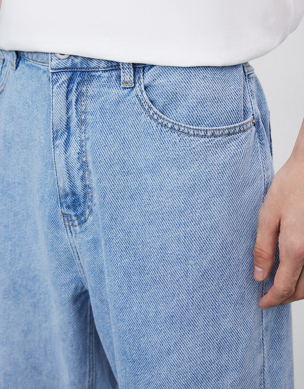 High Waist Bermuda Jeans