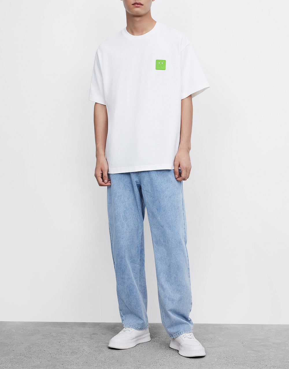 High Waist Bermuda Jeans