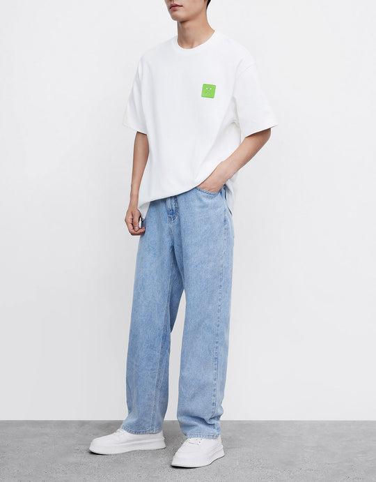 High Waist Bermuda Jeans