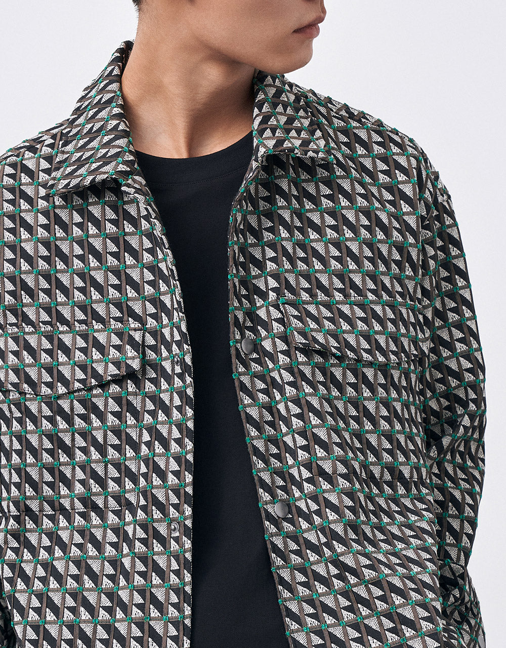 Geometric Print Jacket