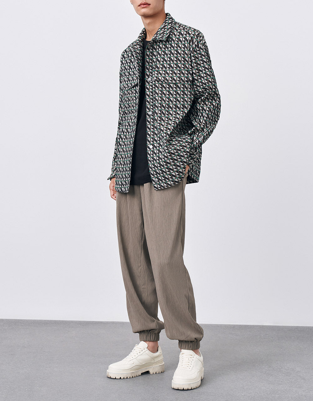 Geometric Print Jacket