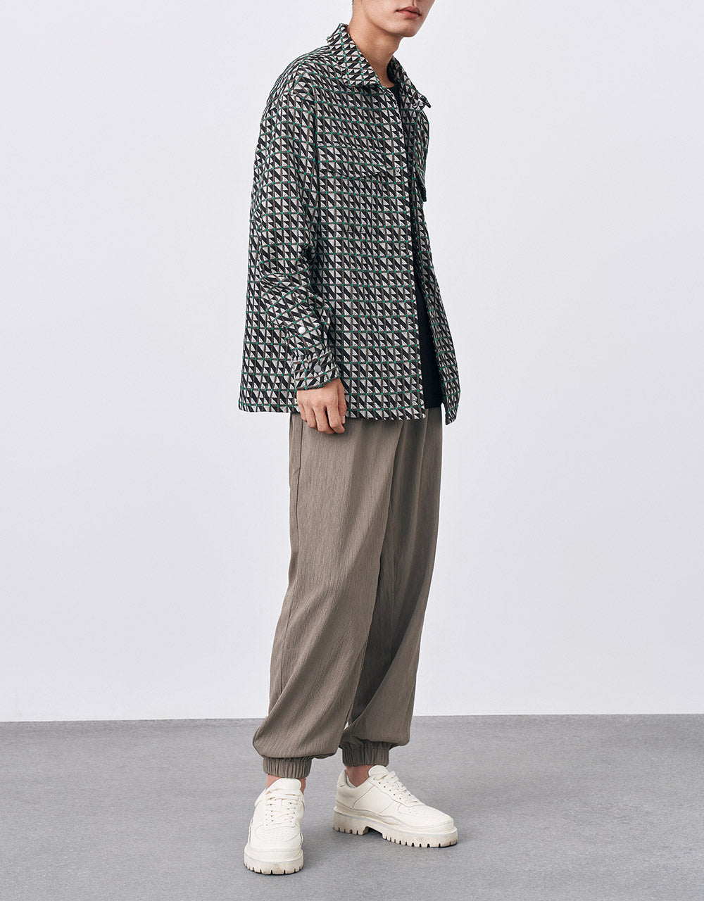 Geometric Print Jacket