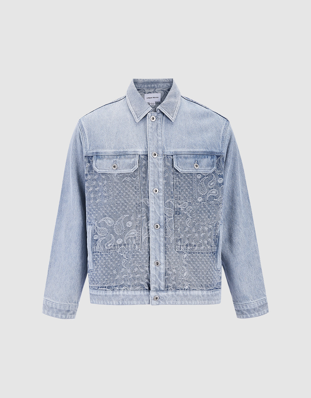 Paisley Print Denim Jacket