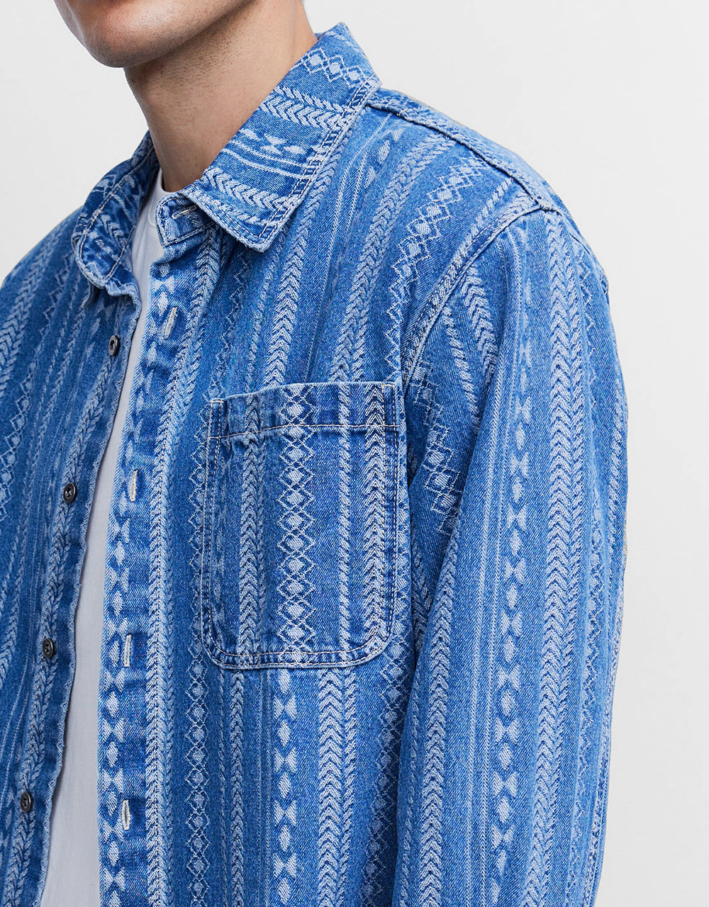 Embroidered Denim Shirt