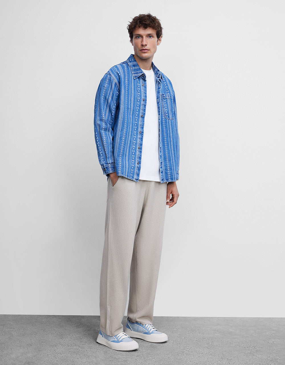 Embroidered Denim Shirt