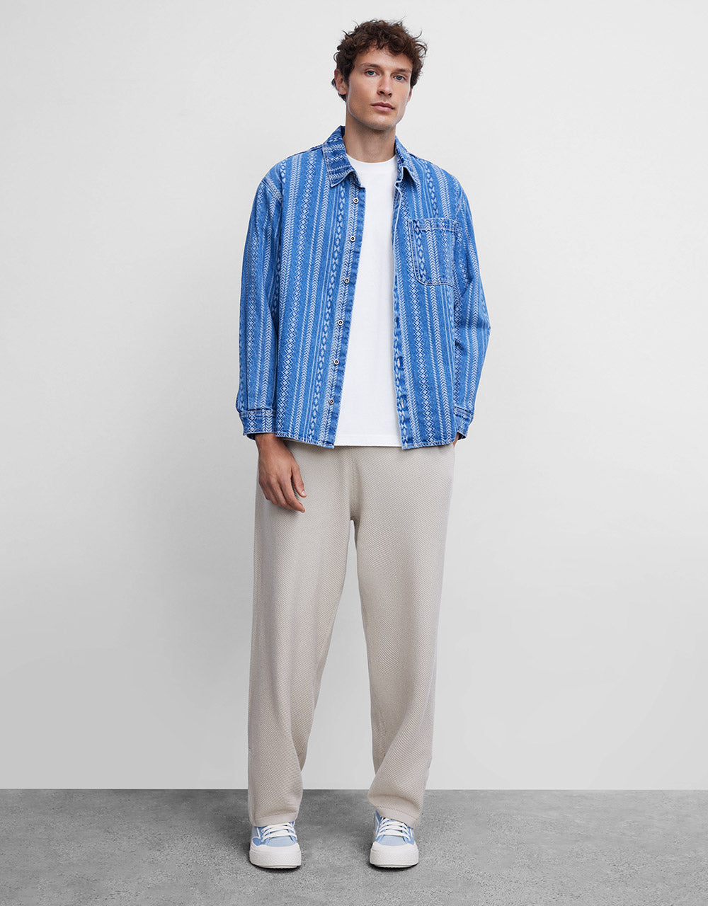 Embroidered Denim Shirt