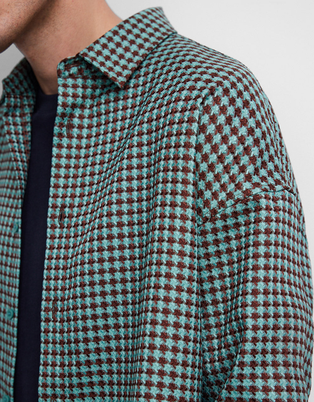 Houndstooth Print Shirt
