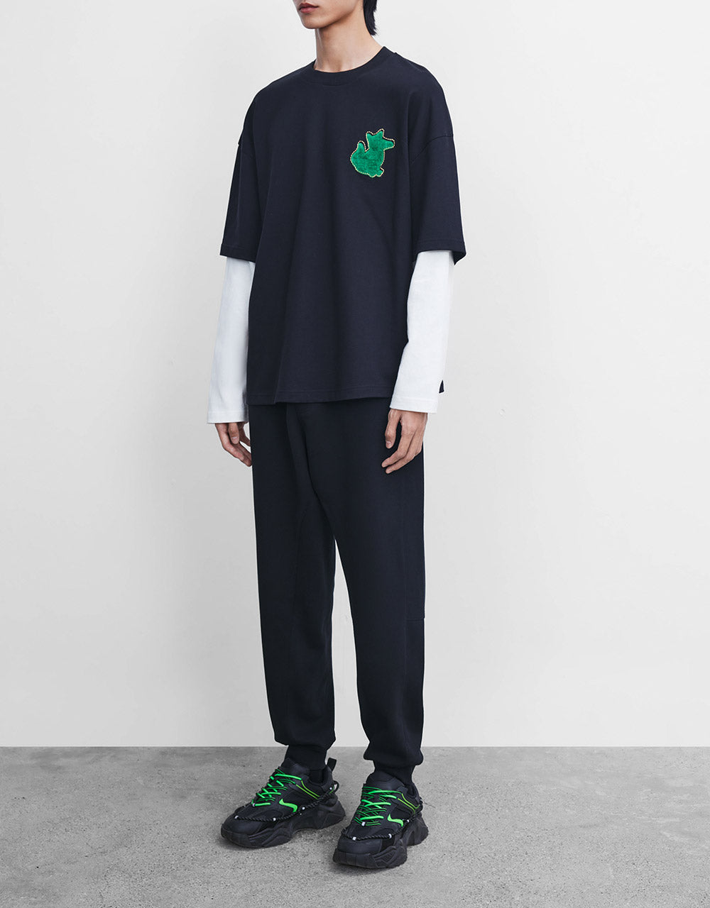 Combination Embroidered T-Shirt