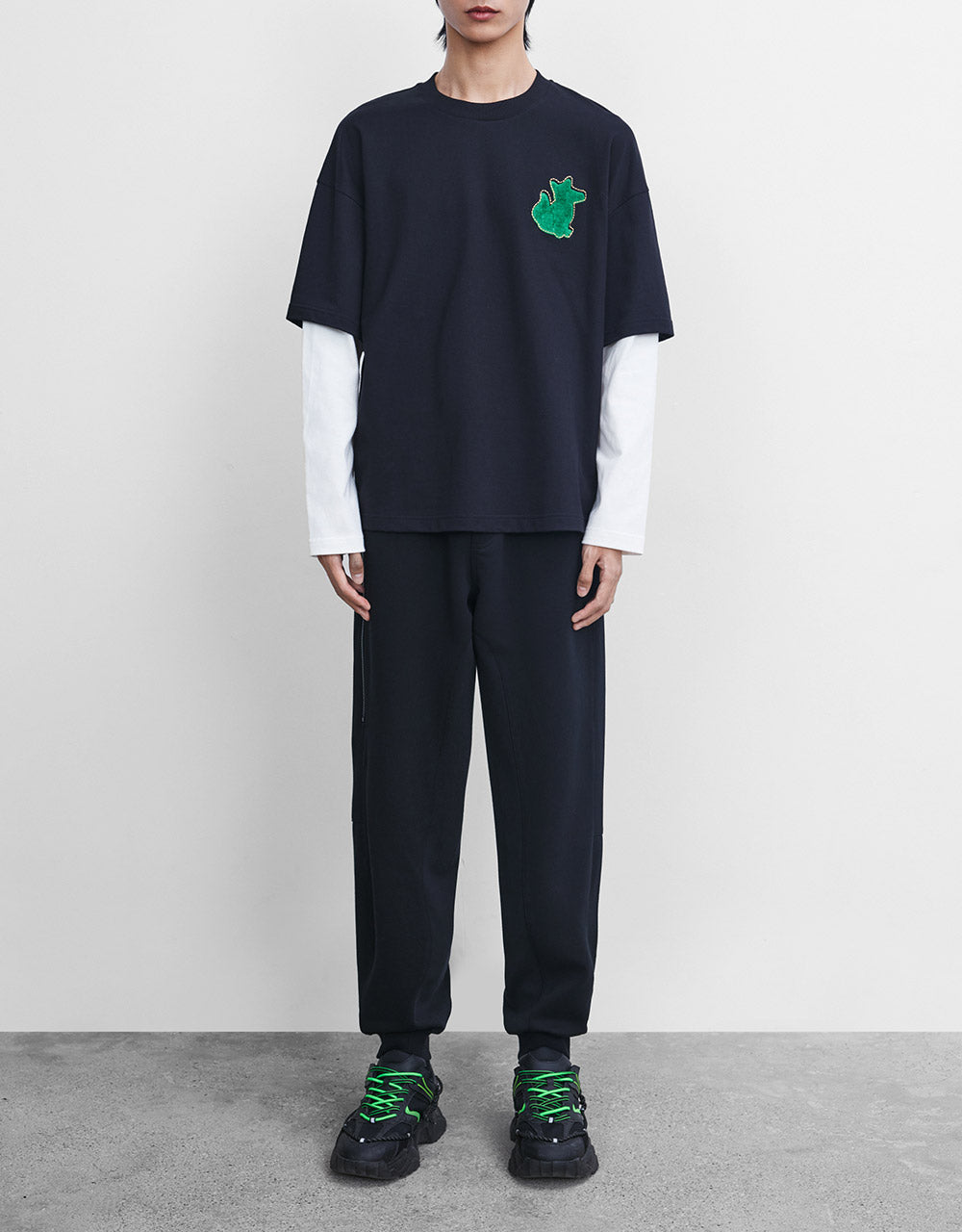 Combination Embroidered T-Shirt