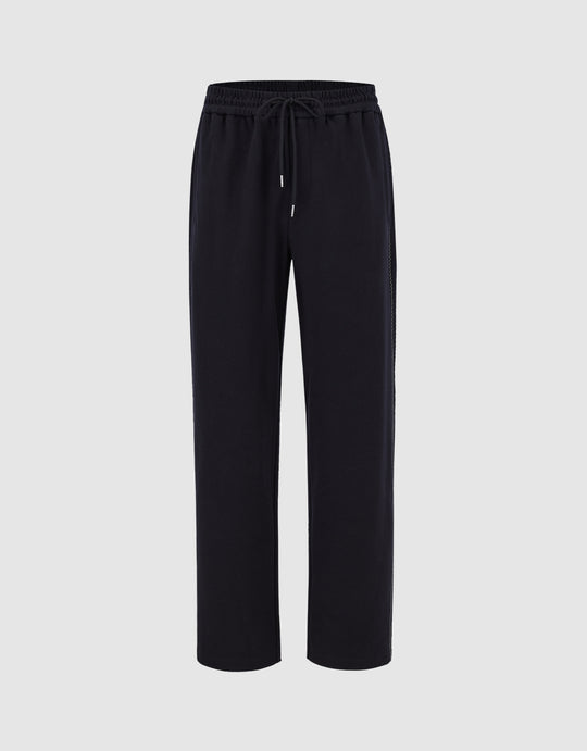 Contrast Stitch Straight Pants