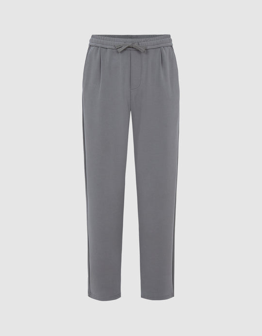 Elastic Waist Straight Pants