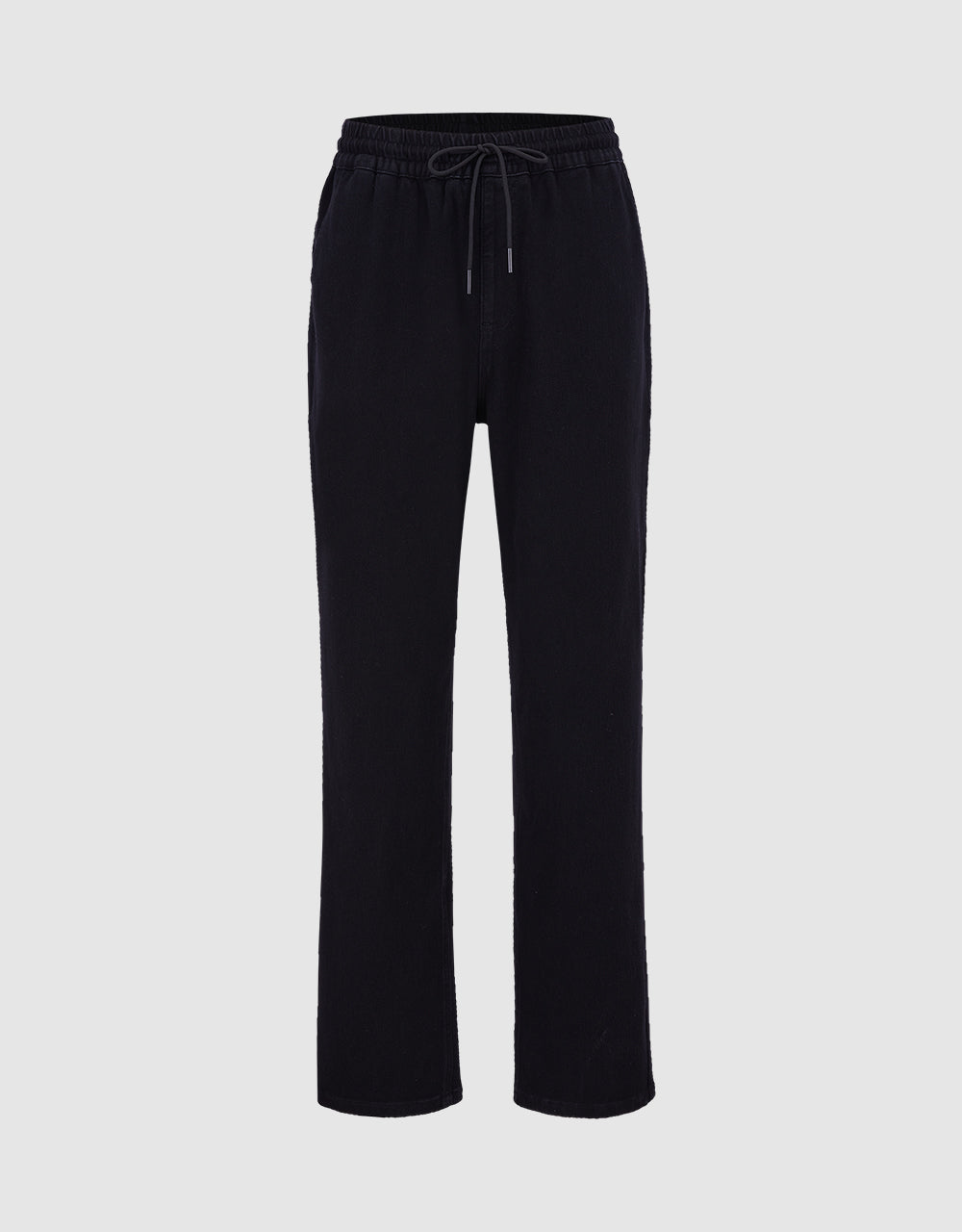 Elastic Waist Straight Jeans