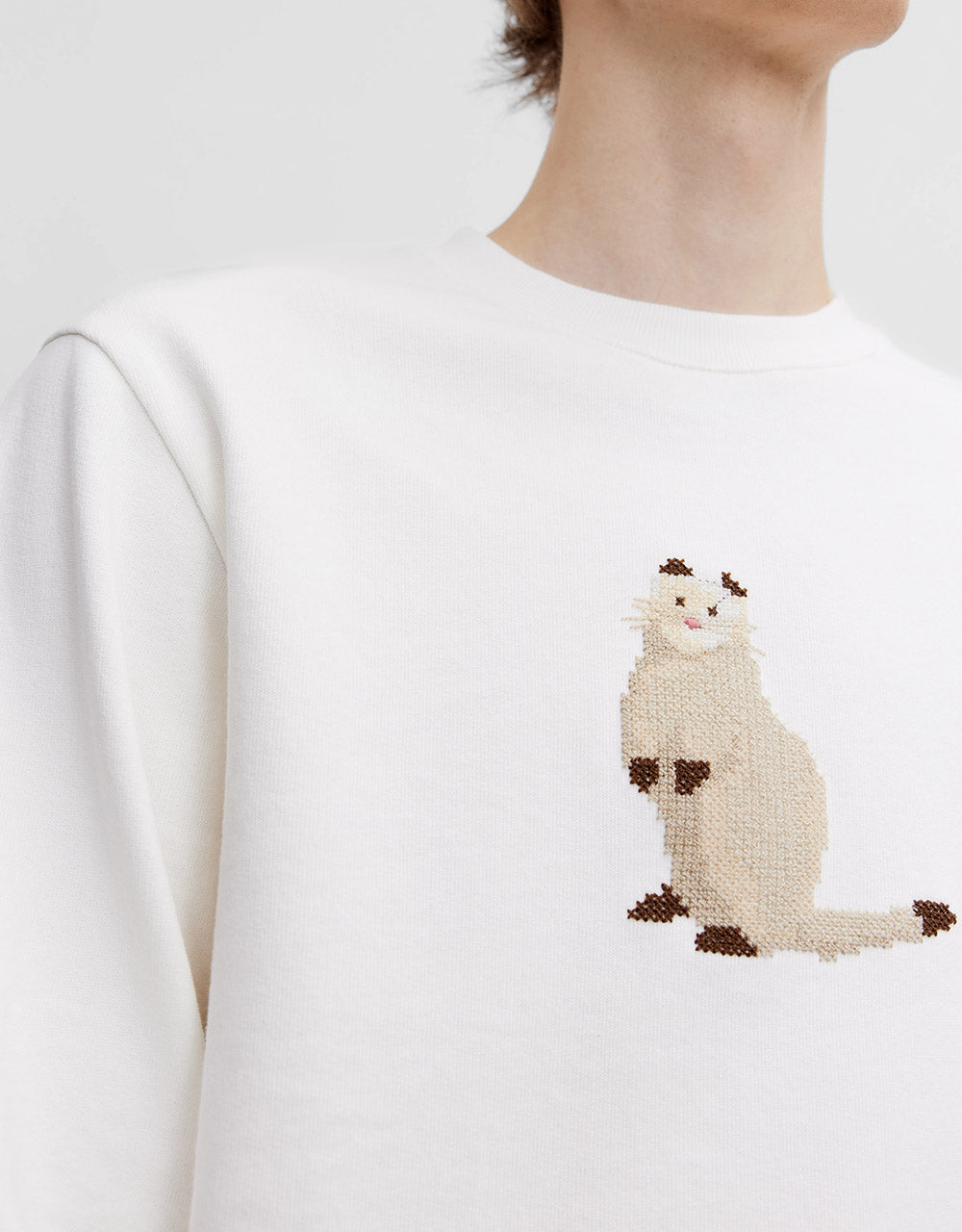 Animal Embroidered Sweatshirt