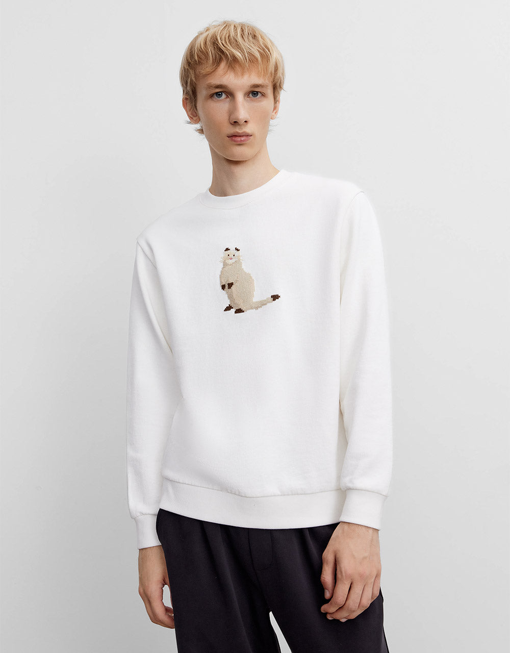 Animal Embroidered Sweatshirt