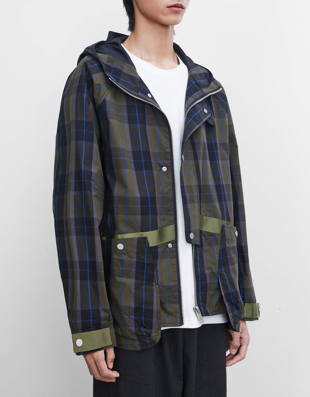 Plaid Hooded Jacket