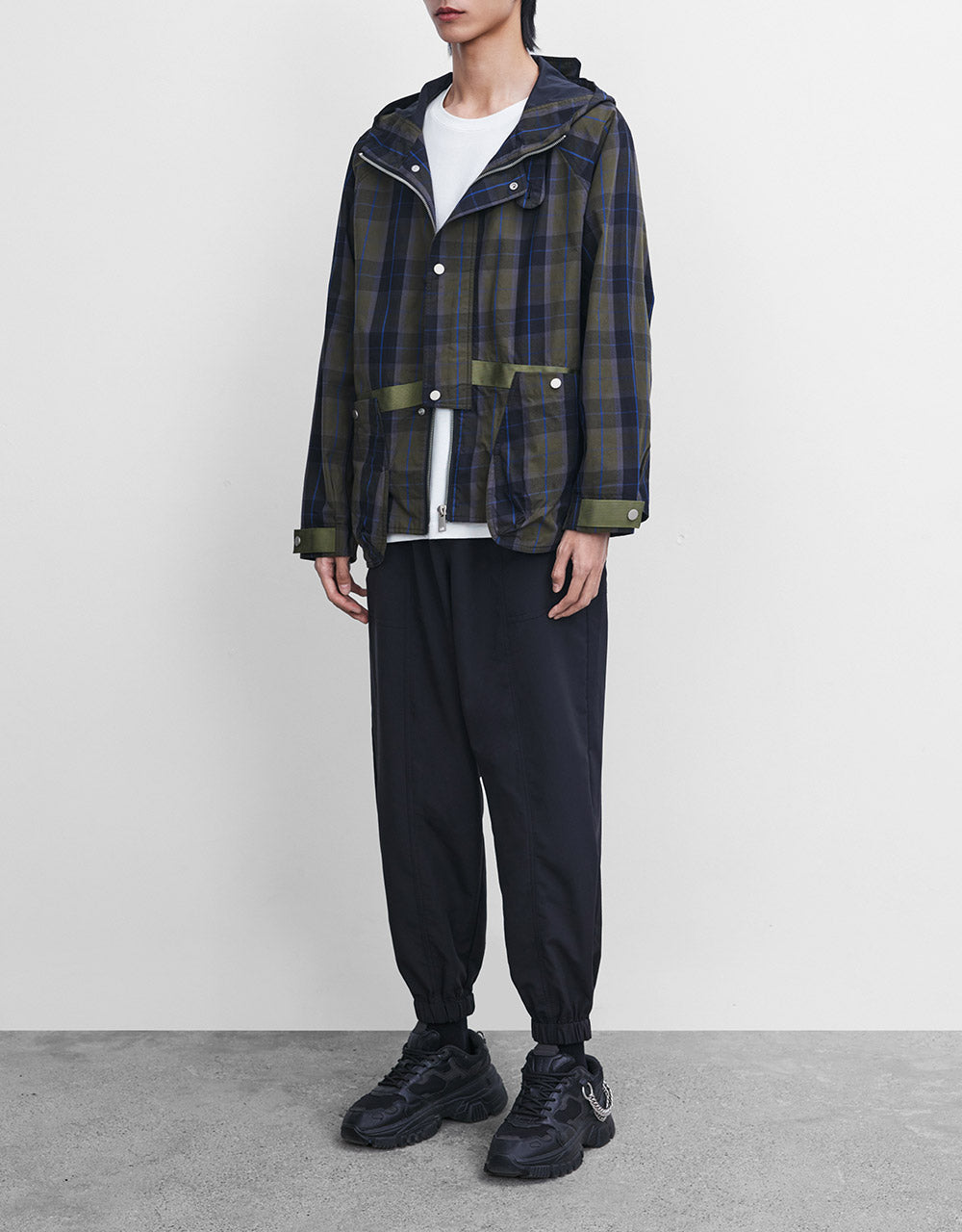 Plaid Hooded Jacket