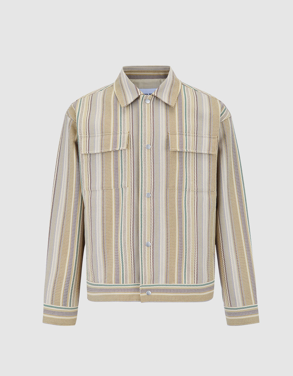Flap Pocket Striped Jacket