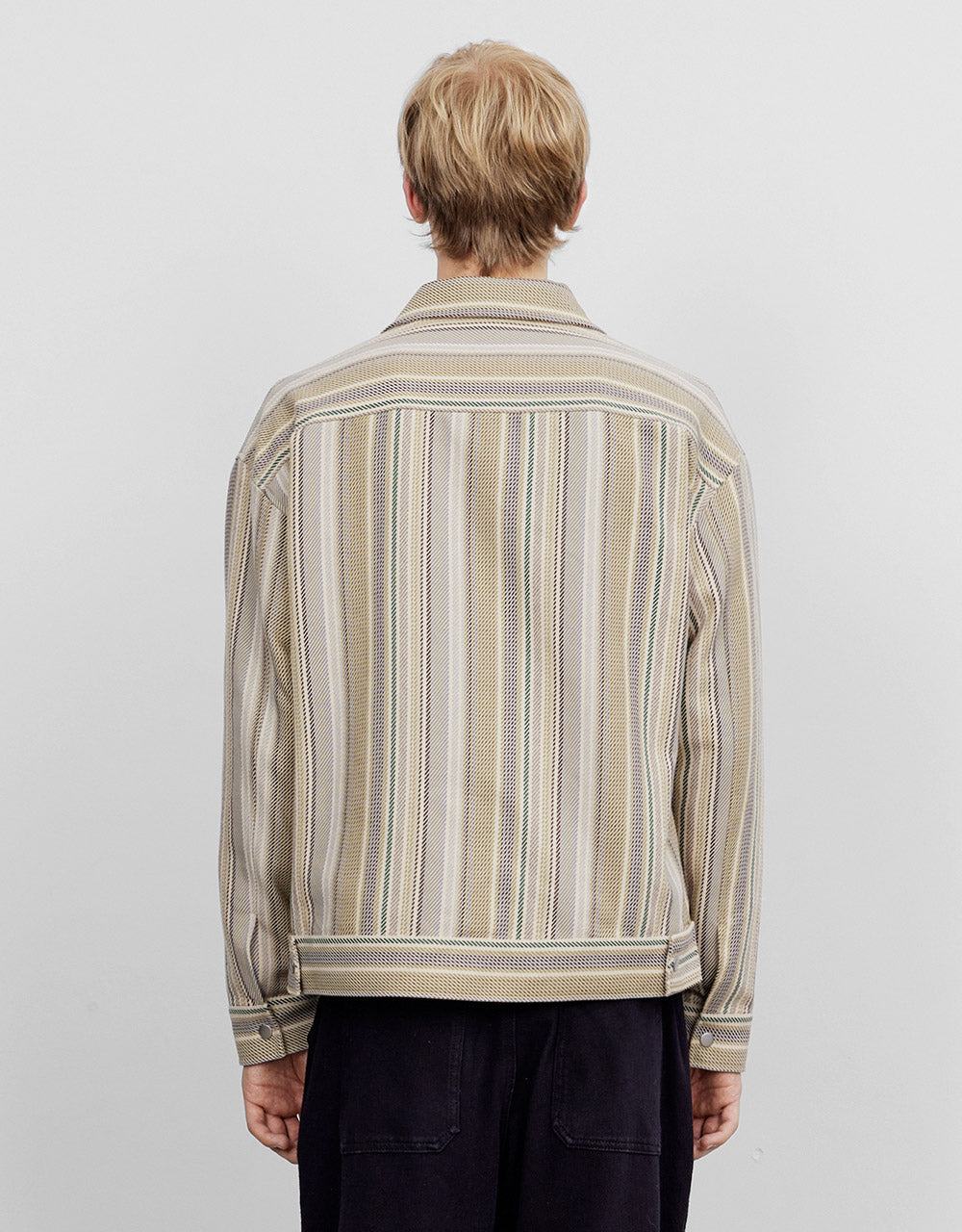 Flap Pocket Striped Jacket