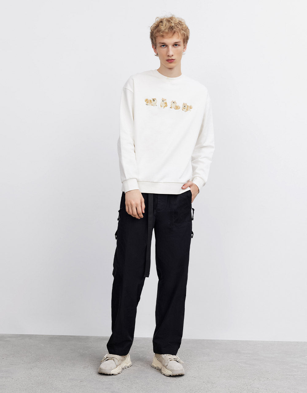 Belted Straight Pants