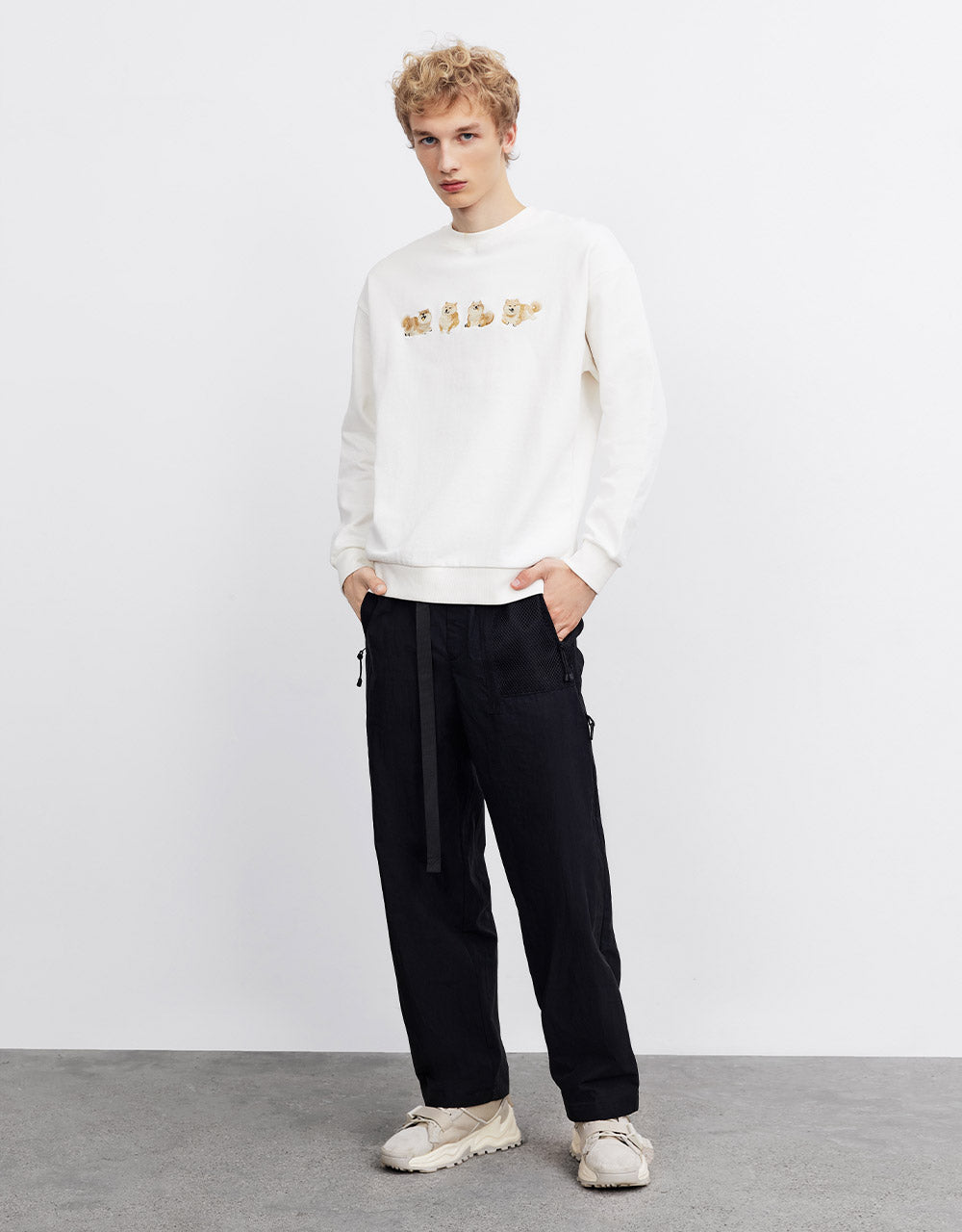 Belted Straight Pants