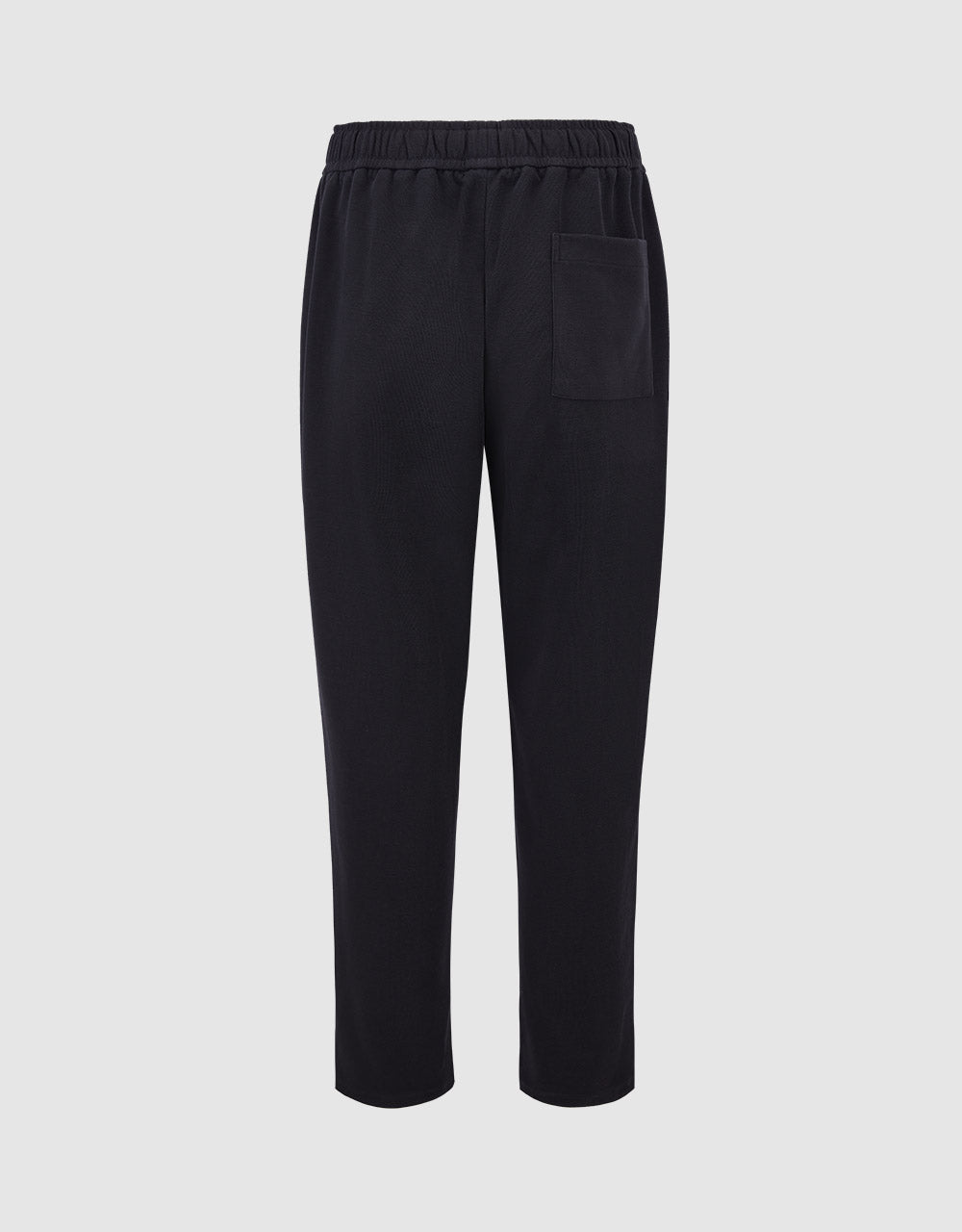 Elastic Waist Straight Pants
