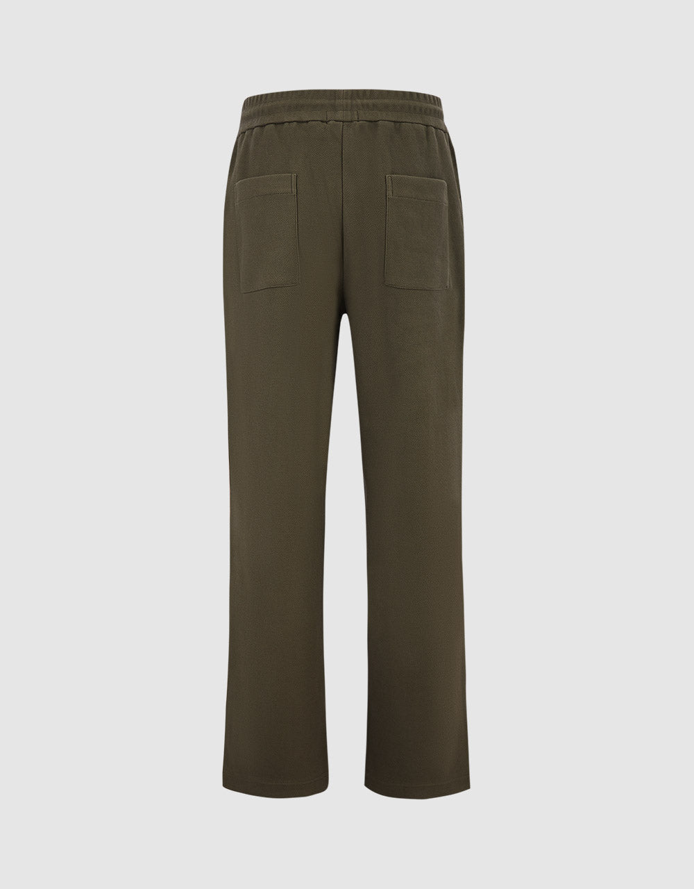 Contrast Trim Straight Pants