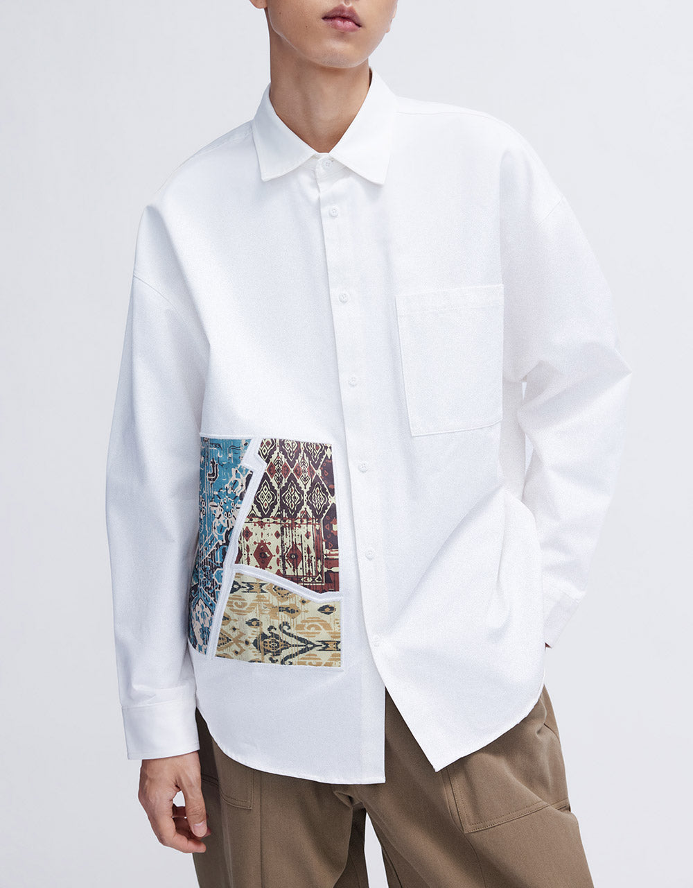 Patch Pocket Printed Shirt