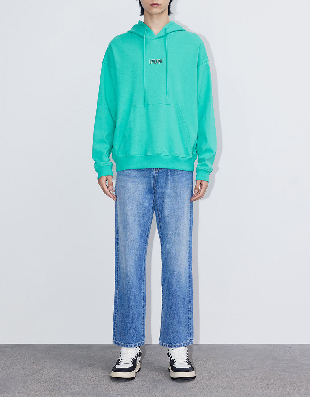 Mid Waist Straight Jeans