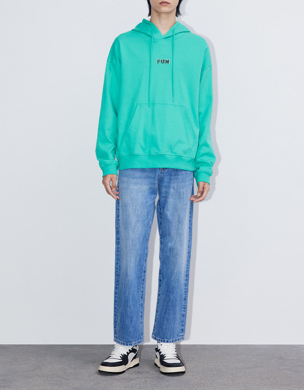 Mid Waist Straight Jeans