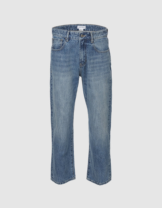 Mid Waist Straight Jeans