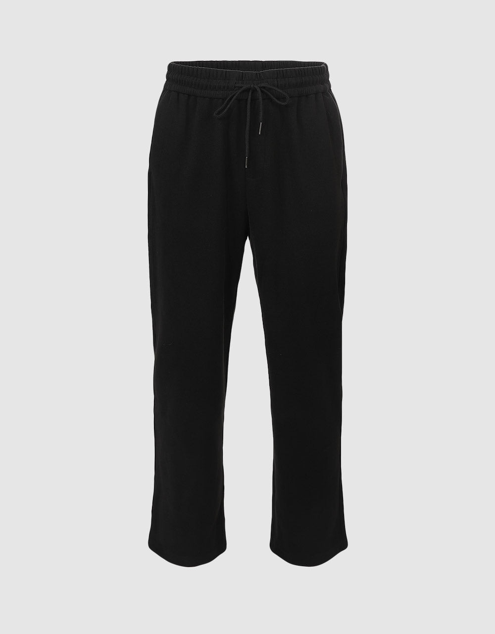 Elastic Waist Straight Pants