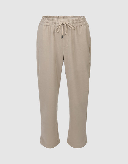 Elastic Waist Straight Pants