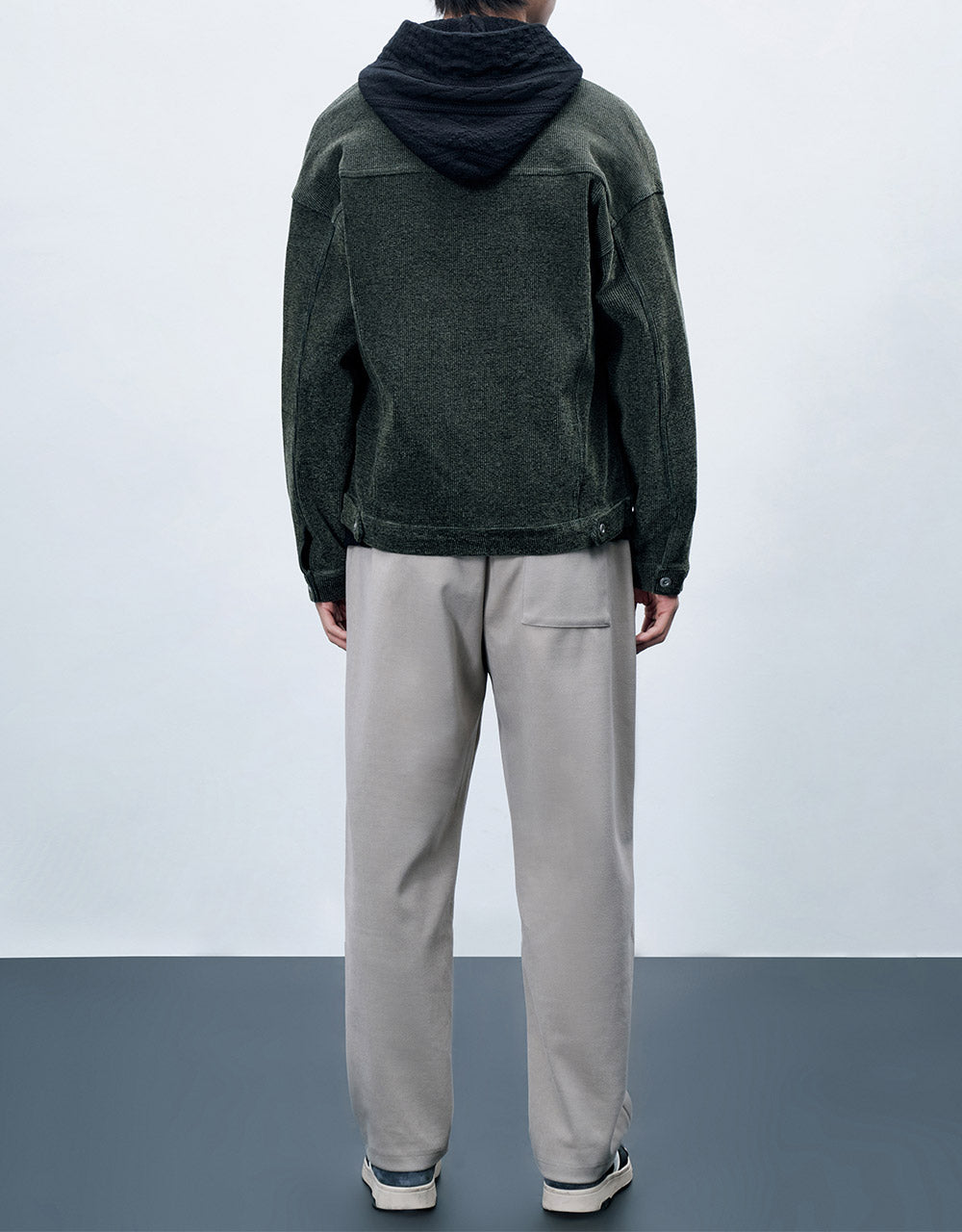 Elastic Waist Straight Pants