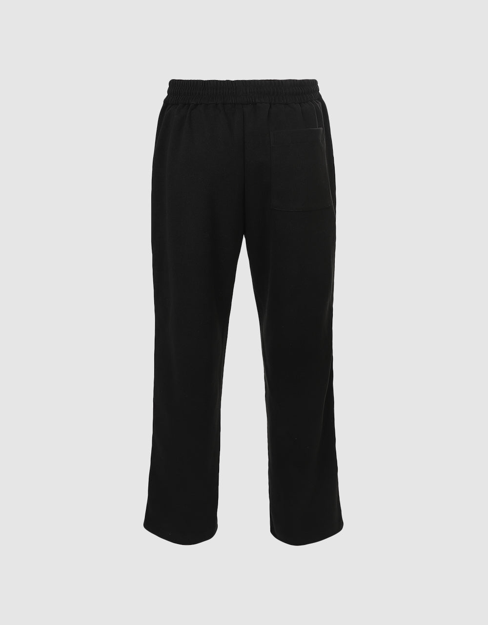 Elastic Waist Straight Pants
