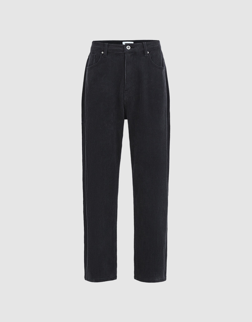 Textured Straight Jeans