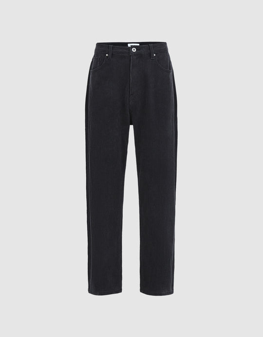 Textured Straight Jeans