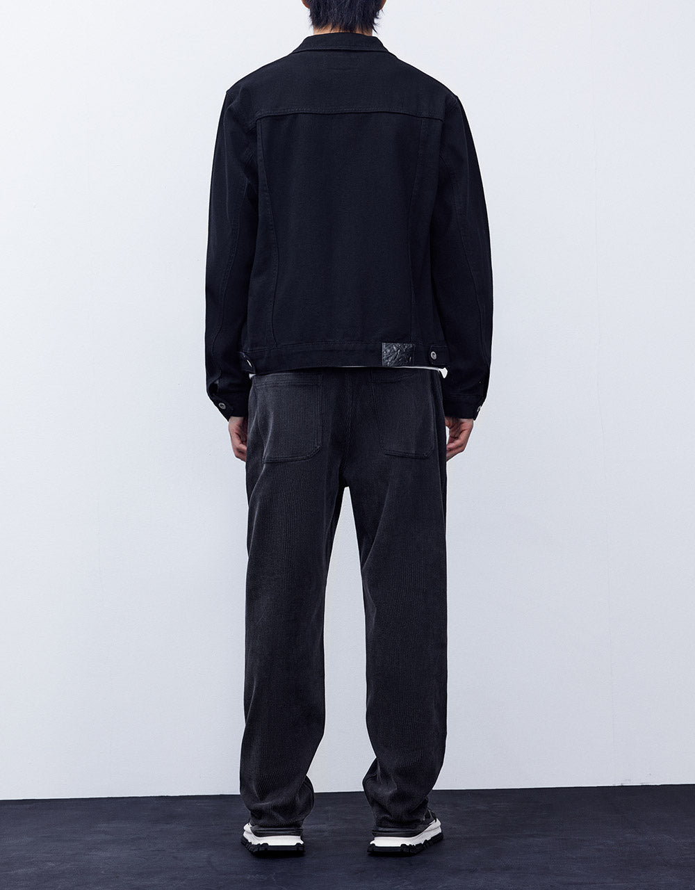 Textured Straight Jeans
