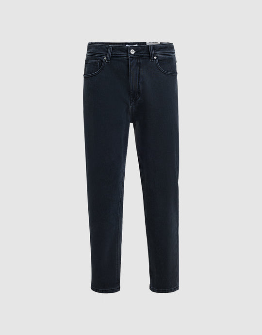 Mid Waist Straight Jeans