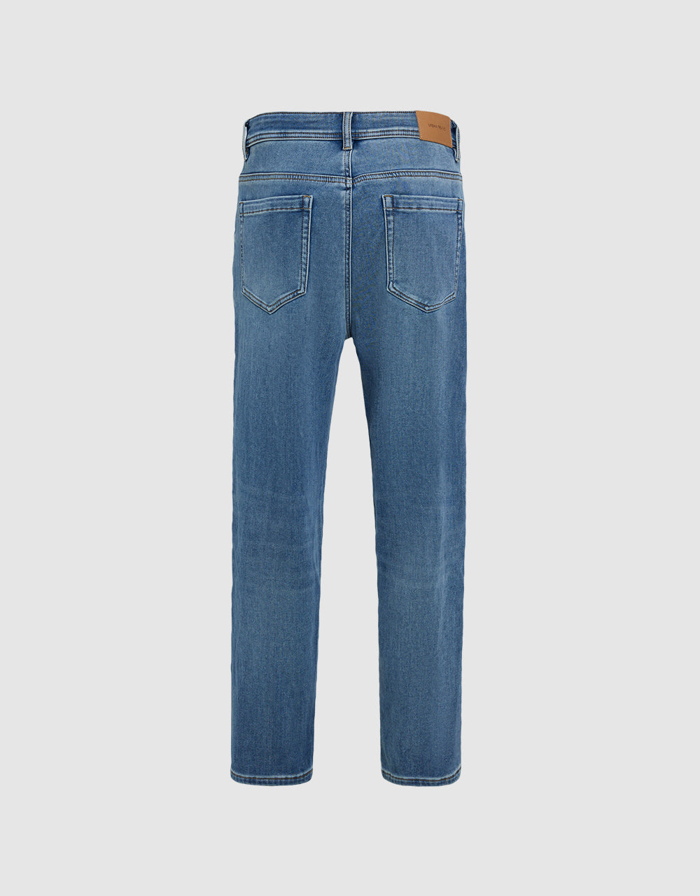 Mid Waist Straight Jeans