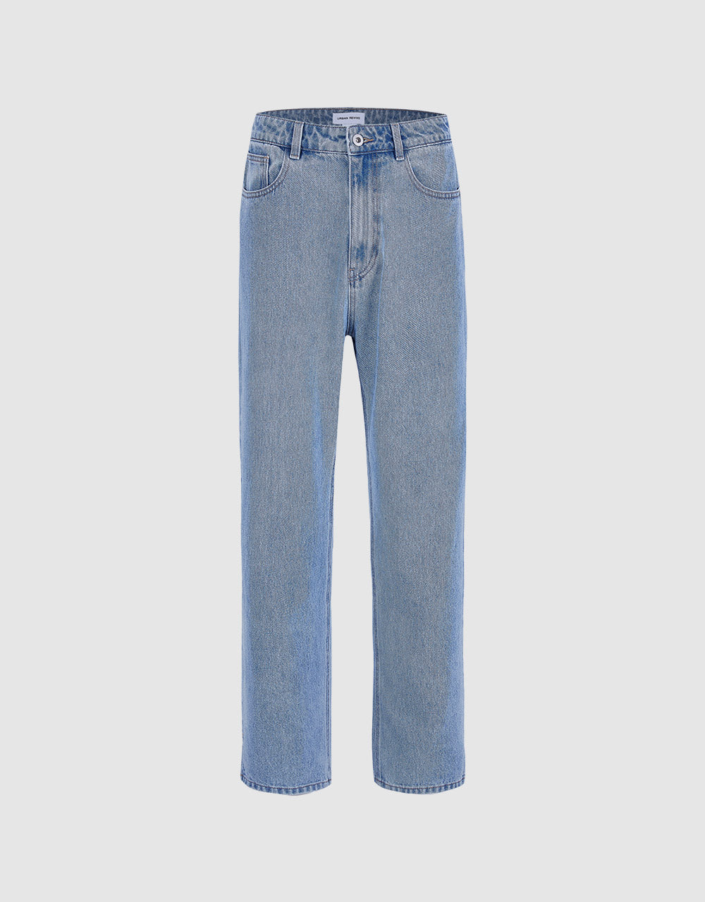 Straight Jeans With Side Slit