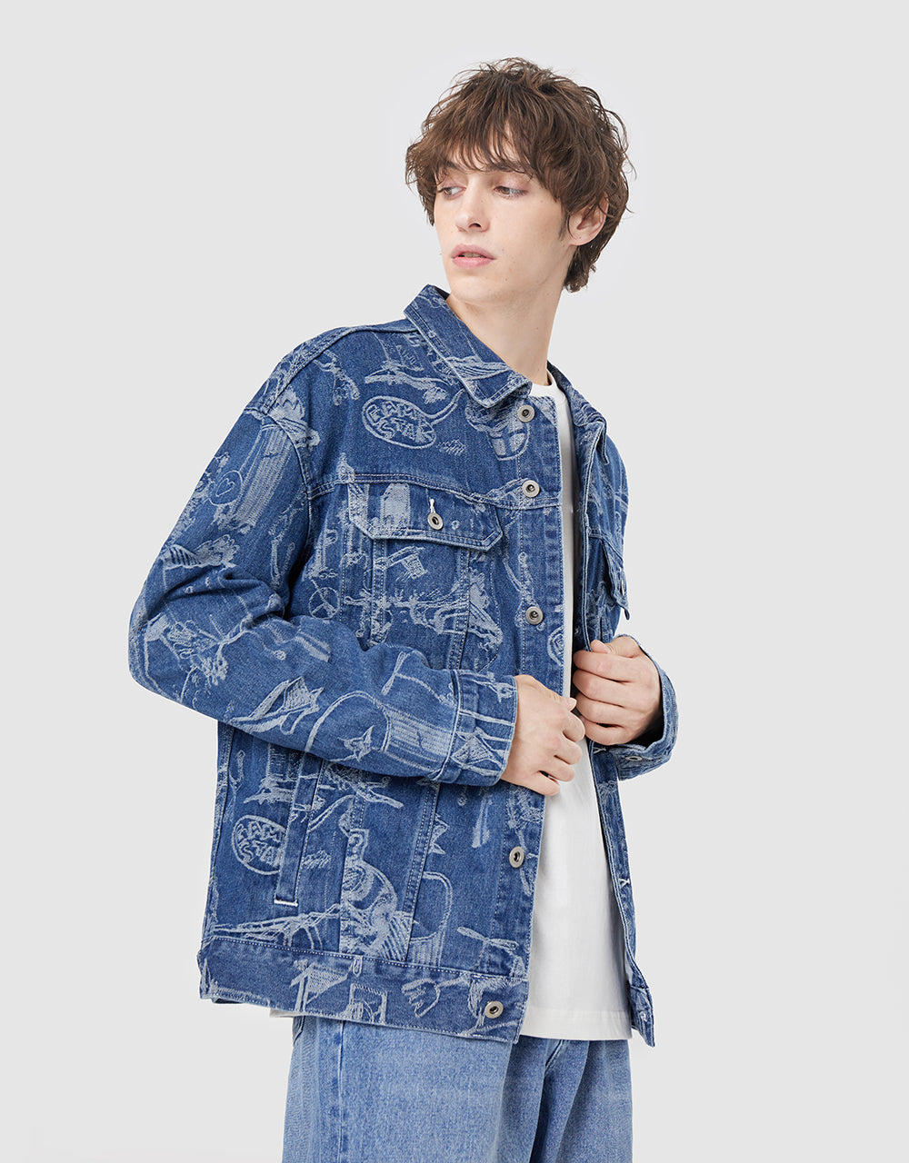 Printed Denim Jacket