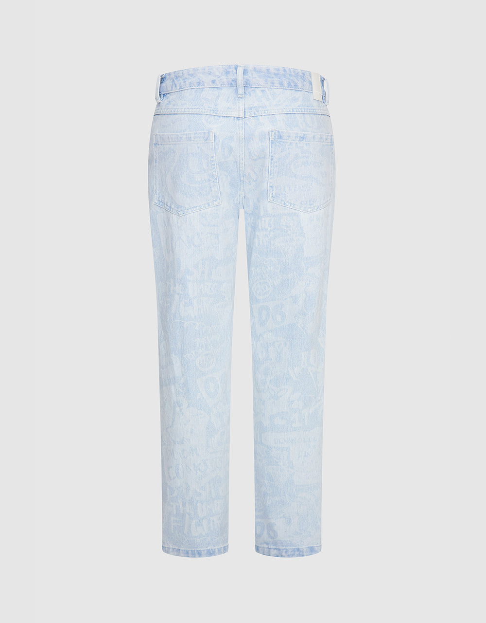 Printed Straight Leg Jeans