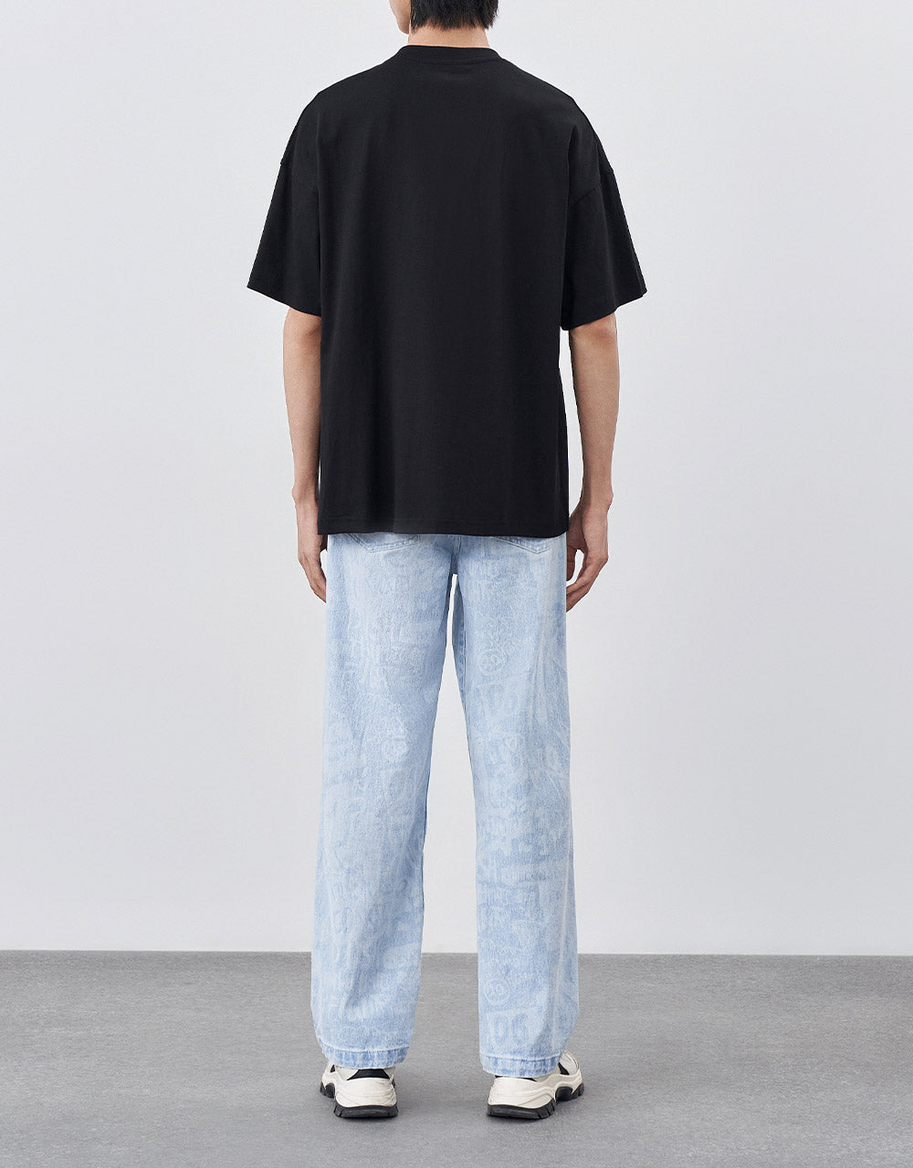 Printed Straight Leg Jeans