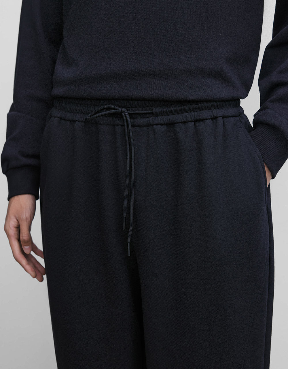 Elastic Wiast Straight Pants